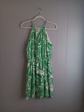 Antonio Melani Women’s Green Paisley Halter Dress Size 6